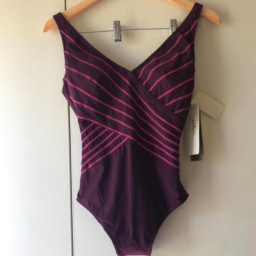 GOTTEX EMBRACE V-NECK SURPLICE ONE PIECE SWIMSUIT